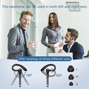 SYNTRAVA Bluetooth Headset One Ear Earphone Earpiece for Cell Phones Wireless Headset with Charging Case and LED Intelligence Display