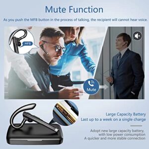 SYNTRAVA Bluetooth Headset One Ear Earphone Earpiece for Cell Phones Wireless Headset with Charging Case and LED Intelligence Display