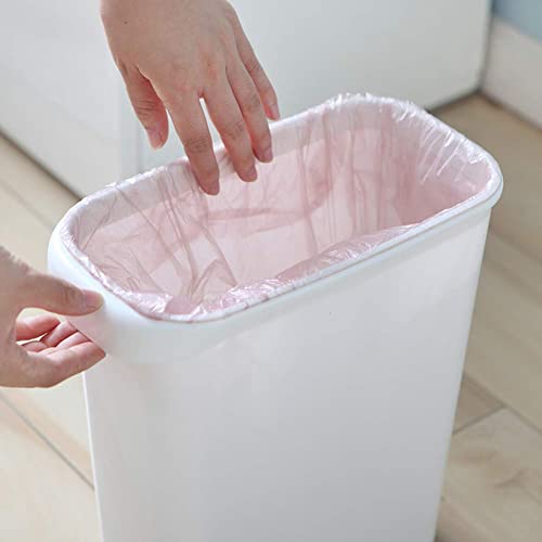 YINGying 2022Plastic Garbage Can with Handle Small Wastebasket Slim Garbage Can 5 Gallon Rectangular Trash Can for Kitchen, Bathroom, Bedroom, Home Office,Gray