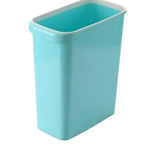 YINGying 2022Plastic Garbage Can with Handle Small Wastebasket Slim Garbage Can 5 Gallon Rectangular Trash Can for Kitchen, Bathroom, Bedroom, Home Office,Blue