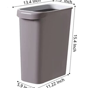 YINGying 2022Plastic Garbage Can with Handle Small Wastebasket Slim Garbage Can 5 Gallon Rectangular Trash Can for Kitchen, Bathroom, Bedroom, Home Office,Blue