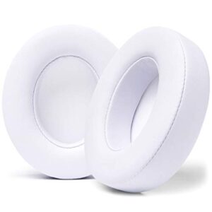 WC Earpads and SweatZ Protective Ear Covers Compatible with Beats Studio 2 & 3, Wired and Wireless | Not for Beats Solo | White & White