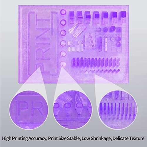 Mika3D ABS Like UV Curing Transparent 3D Resin Bundle, Clear Yellow/Green/Purple ABS-Like 3D Printer Tough High Precise Resin, for LCP/DLP Printing, 3 Bottles Total 1.5kgs High Tough Clear 3D Resin