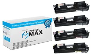 suppliesmax compatible replacement for ricoh sp-c360dnw/sp-c360sfnw/sp-c360snw/sp-c361sfnw toner cartridge combo pack (bk/c/m/y) (type sp-c360ha) (40818mp)