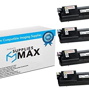SuppliesMAX Compatible Replacement for Ricoh SP-C360DNW/SP-C360SFNW/SP-C360SNW/SP-C361SFNW Toner Cartridge Combo Pack (BK/C/M/Y) (Type SP-C360HA) (40818MP)