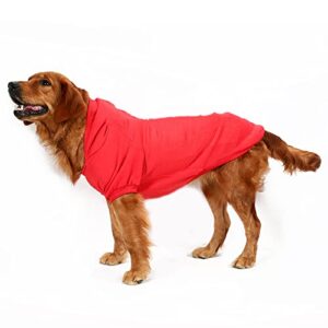 Dog Hoodie, Comfortable Soft Breathable Warm Dog Clothes, Outdoor Sports Dog Face Hoodie, for Small, Medium, and Large Dogs (XXXX-Large, Red)