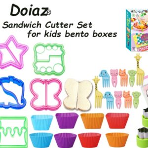 Sandwich Cutters for Kids Vegetable Fruit Fun Crust Cutters Shapes for Children Bento Box and Lunch Box of All Ages