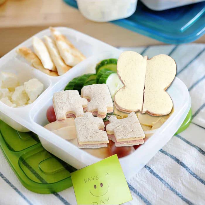 Sandwich Cutters for Kids Vegetable Fruit Fun Crust Cutters Shapes for Children Bento Box and Lunch Box of All Ages