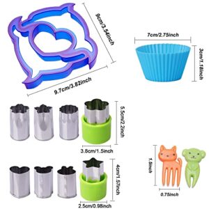 Sandwich Cutters for Kids Vegetable Fruit Fun Crust Cutters Shapes for Children Bento Box and Lunch Box of All Ages
