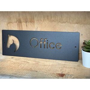 Main Street Steel Modern Horse Stall Name Plates for Horses - Horse Stall Name Cards - Tack Room Accessories - Personalized Signs in Steel