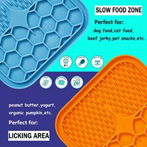 Kwispel Dog Lick Mat, 3 Pcs Lick Mat for Dogs with Suction Cups for Anxiety, Peanut Butter Dog Licking Mat Slow Feeder Dispensing Treater Lick Pad for Dogs Cats Bathing Grooming