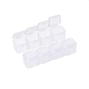 Nunobob 2 Pack 28 Slots Plastic Diamond Painting Storage Box Organizer Case Craft Nail Art Rhinestone Tools Beads Jewelry Storage NUSS5 NUSS5