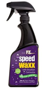 fz speed waxx quick detailing car wax spray for fast wipe instant detailer, easy no buff wax for streak free car scratch remover - no smear car polisher, car detailing kit, great for cars, truck, automobile, motorcycle, boat, rv, 16 oz