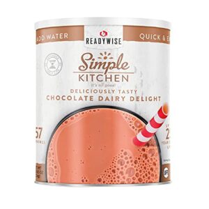 readywise simple kitchen chocolate dairy delight, canned powder drink mix, no. 10 can, 57 servings
