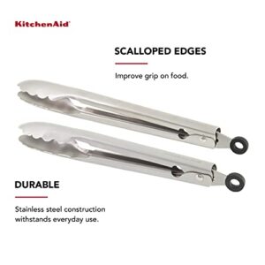 KitchenAid Universal Utility and Serving Stainless Steel Kitchen Tongs, Set of 2