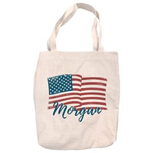 pattern pop - personalized patriotic tote bag - 4th of july and memorial day pillows - graphic canvas tote bag - tote bag personalized for you - flag