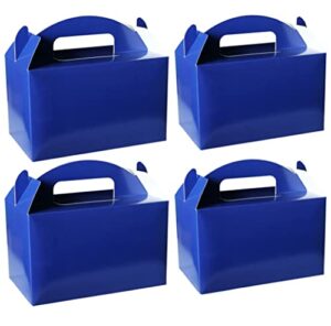 yuynlep 24 packs navy blue treat boxes party favor candy boxes goodie gable boxes diy bags assorted bright colors cardboard paper box for birthday party baby shower wedding party supplies