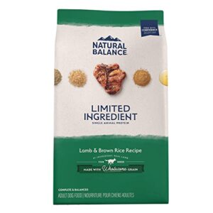 natural balance limited ingredient lamb & brown rice recipe | adult dry dog food | 24-lb. bag