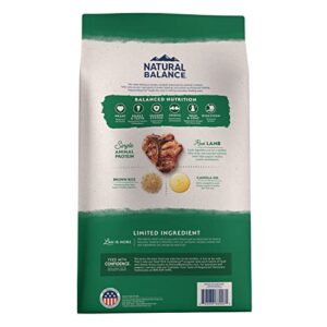 Natural Balance Limited Ingredient Lamb & Brown Rice Recipe | Adult Dry Dog Food | 24-lb. Bag