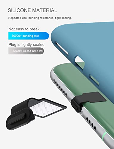 Gavemi Phone Dust Plug, Compatible with iPhone Lightning Port Protects Charging Port Anti Dust Cover (Black)