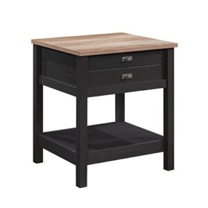 sauder cottage road night stand with drawer, l: 21.18" x w: 19.45" x h: 24.06", raven oak finish