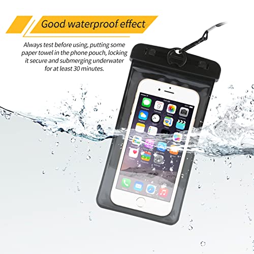 MSERICH Universal Waterproof Case, Waterproof Phone Pouch Compatible for iPhone 13 12 11 Pro Max XS Max Samsung Galaxy s10 Google Up to 7.0", IPX8 Cellphone Dry Bag for Vacation-5 Pack