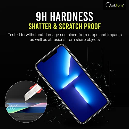 Qwikfone Glass Screen Protector for iPhone 11/ iPhone XR [3-Pack] [99.99% HD Clear] [Easy Installation Frame] [9H Hardness] [Full Coverage] [Bubble Free][ Anti-Scratch][ Anti-Fingerprint] for Apple 6.1'' - Screen Protector for iPhone XR & iPhone 11