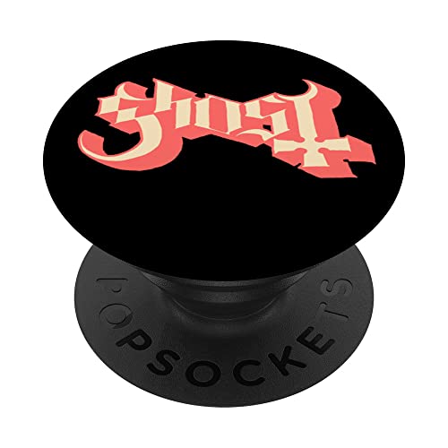 Ghost - Pastel Orange Logo PopSockets Swappable PopGrip