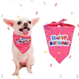 dog gone spoiled dog birthday bandana (pink, happy birthday)