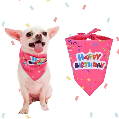 DOG GONE SPOILED Dog Birthday Bandana (Pink, Happy Birthday)