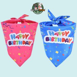 DOG GONE SPOILED Dog Birthday Bandana (Pink, Happy Birthday)