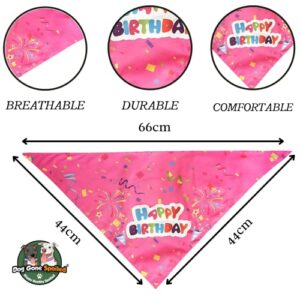 DOG GONE SPOILED Dog Birthday Bandana (Pink, Happy Birthday)