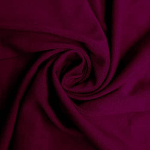 Texco Inc Siro Stretch Rayon Jersey Knit Apparel Fabric, Magenta Dark V 1 Yard