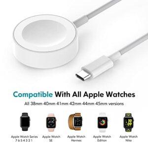 NEVOLA 𝟮𝟬𝟮𝟯 𝐔𝐩𝐠𝐫𝐚𝐝𝐞𝐝 for Apple Watch Charger USB C 6.6ft/2m,[Apple MFi Certified] iWatch Charger Compatible with Apple Watch Ultra/8/7/6/5/4/3/2/1/SE