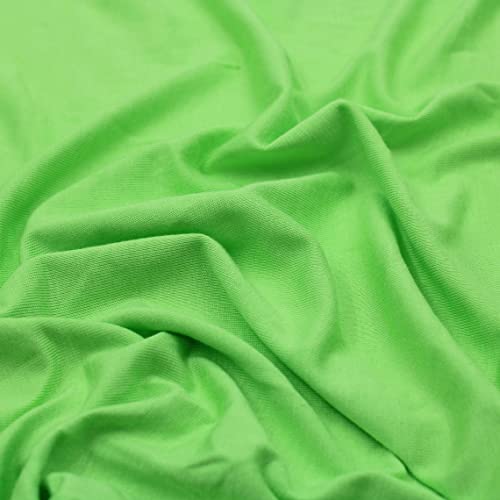 Texco Inc Siro Stretch Rayon Jersey Knit Apparel Fabric, Green Apple Neon 1 Yard