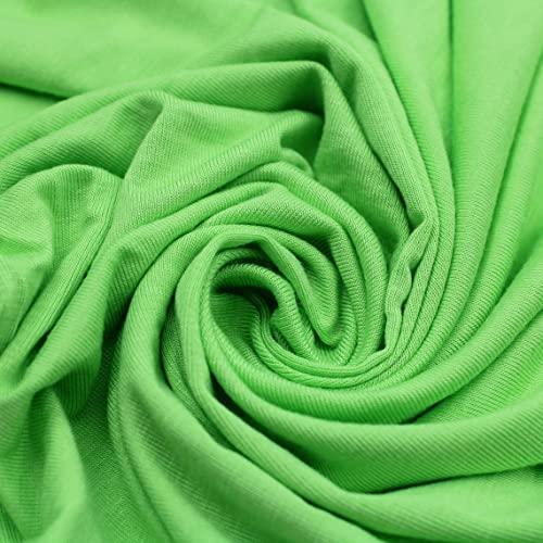 Texco Inc Siro Stretch Rayon Jersey Knit Apparel Fabric, Green Apple Neon 1 Yard