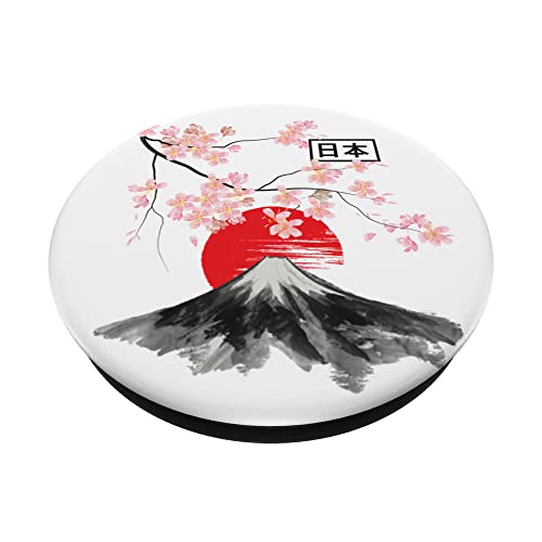 Vintage Cherry Blossom Fuji Sakura Japanese Art, Sakura PopSockets Swappable PopGrip