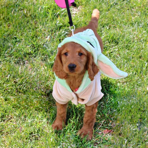 STAR WARS Dog Hoodie - Officially Licensed Pet Apparel - I Am The Child Fleece Hoodie & Matching Multi Squeaker Baby Yoda Dog Toy - Mandalorian Cat & Puppy Costume, Small