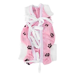 dog costume pet puppy nursing clothes coat injury protection dress size s (pink) for your cute
