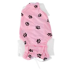 Dog Costume Pet Puppy Nursing Clothes Coat Injury Protection Dress Size S (Pink) for Your Cute