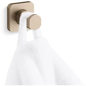 Kohler 23529-2MB Parallel Robe Hook, Vibrant Brushed Moderne Brass