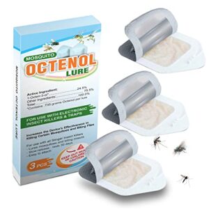 hodiax octenol pest lures 90 days supply, 3pcs biting insect attractant refill cartridge for fly traps, bug zappers, mosquito attractants, universal fit (3pcs in 1 pack)