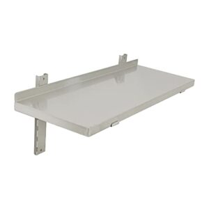 DULNICE Stainless Steel Wall Shelf Commercial Wall Mount Floating Shelving (39.4" x 12.6")