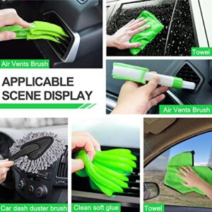 Lezcufer 17Pcs Car Interior Detailing Kit with High Power Handheld Vacuum, Car Cleaning Kit,Detailing Brush Set,Windshield Cleaning Tool,Cleaning Gel,Microfiber Towels, Complete Car Interior Care Kit