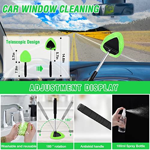 Lezcufer 17Pcs Car Interior Detailing Kit with High Power Handheld Vacuum, Car Cleaning Kit,Detailing Brush Set,Windshield Cleaning Tool,Cleaning Gel,Microfiber Towels, Complete Car Interior Care Kit