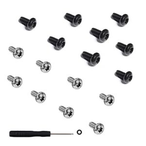 studio 3 headband screws replacement, beats studio 3 replacement parts headband screws and screwdriver repair kit compatible with studio 2.0 wired/wireless headphones (8pcs silver+8pcs black)