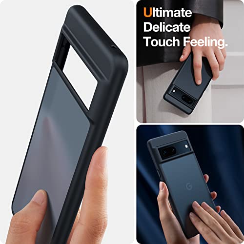 𝞣𝙊𝙍𝙍𝘼𝙎 Shockproof Designed for Pixel 6a Case 5G [8FT Military Grade Protection] Google Pixel 6a Case, Semi-Clear Hard PC Back & Soft Edge Slim Protective Phone Case for Pixel 6a 6.1", Black