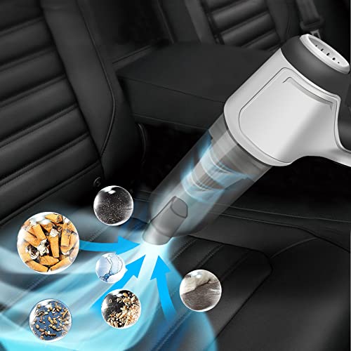 Car Vacuum Cleaner - Mini Handheld Gun Cordless Vacuum Cleaner with 3.2ft Power Cord, Car Vacuum High Power, Handheld Gun Vacuum Dry Wet Cleaning Portable Vacuum Cleaner