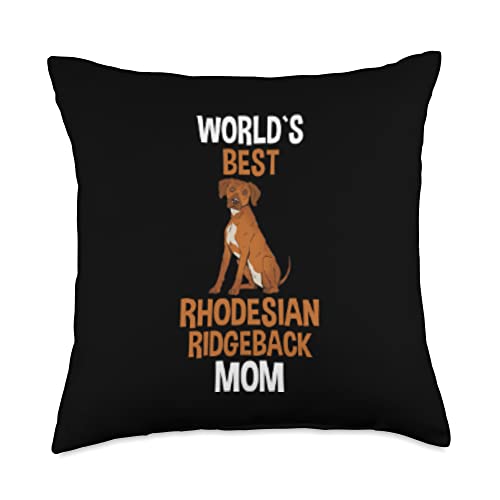 Dog Lover Rhodesian Ridgeback Gift Rhodesian Ridgeback Mom Throw Pillow, 18x18, Multicolor