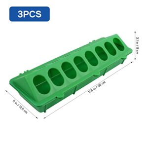 Dispenser Pigeon Dish 3pcs Bird Feeder Trough Pigeon Feeding Dish Quail Feeder Trough Food for Breeding Farming (Assorted Color) Small Feeder Poultry